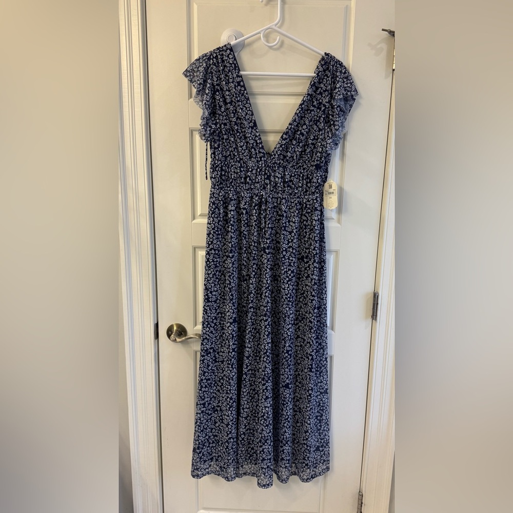 Altar'd State Navy and White Floral Dress